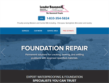 Tablet Screenshot of leaderbasementsystems.com